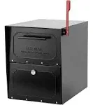 Architectural Mailboxes Oasis TriBolt Post Mount Locking Mailbox Black