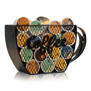 Made Easy Kit Coffee Pod Organizer - Home Coffee Bar Functional Décor - Café Station Countertop Storage Accessories (Brown Dog)