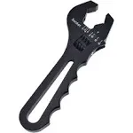 Adjustable Wrench Aluminum Tool Spanner 3AN-16AN for Hose End Fitting Black