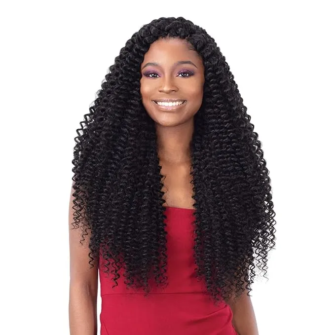 Freetress Synthetic Braid - 3X PEARL CURL 18 (1B Off Black)