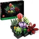 LEGO Icons Succulents 10309 Artificial Plants Set for Adults, Home Decor, Birthday, Creative Housewarming Gifts, Botanical Collection, Flower Bouquet Kit