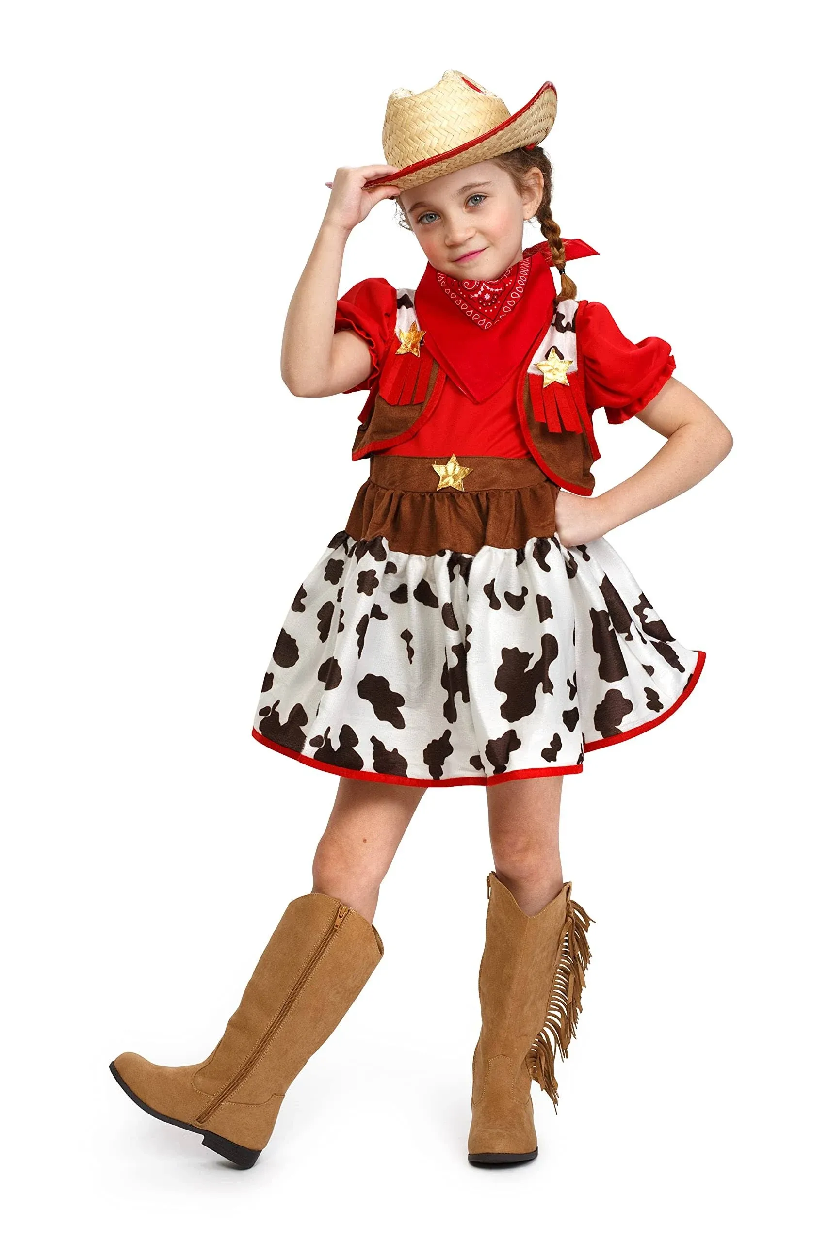 Dress Up America Cowgirl Halloween Costume, Small