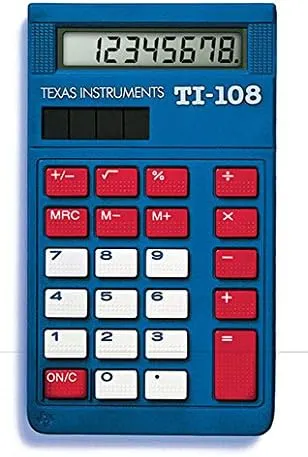 Texas Instruments TI-108 Solar Powered Calculator