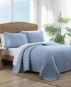 Solid Costa Sera Full-queen Quilt Bedding In Ocean Blue