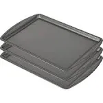 Baking Sheet, 13 Inch X 9 Inch, Dark Gray - 3 Piece