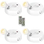 Spot Lights Indoor 4 Pack, Wireless Spotlight Battery Operated, Dimmable LED Acc