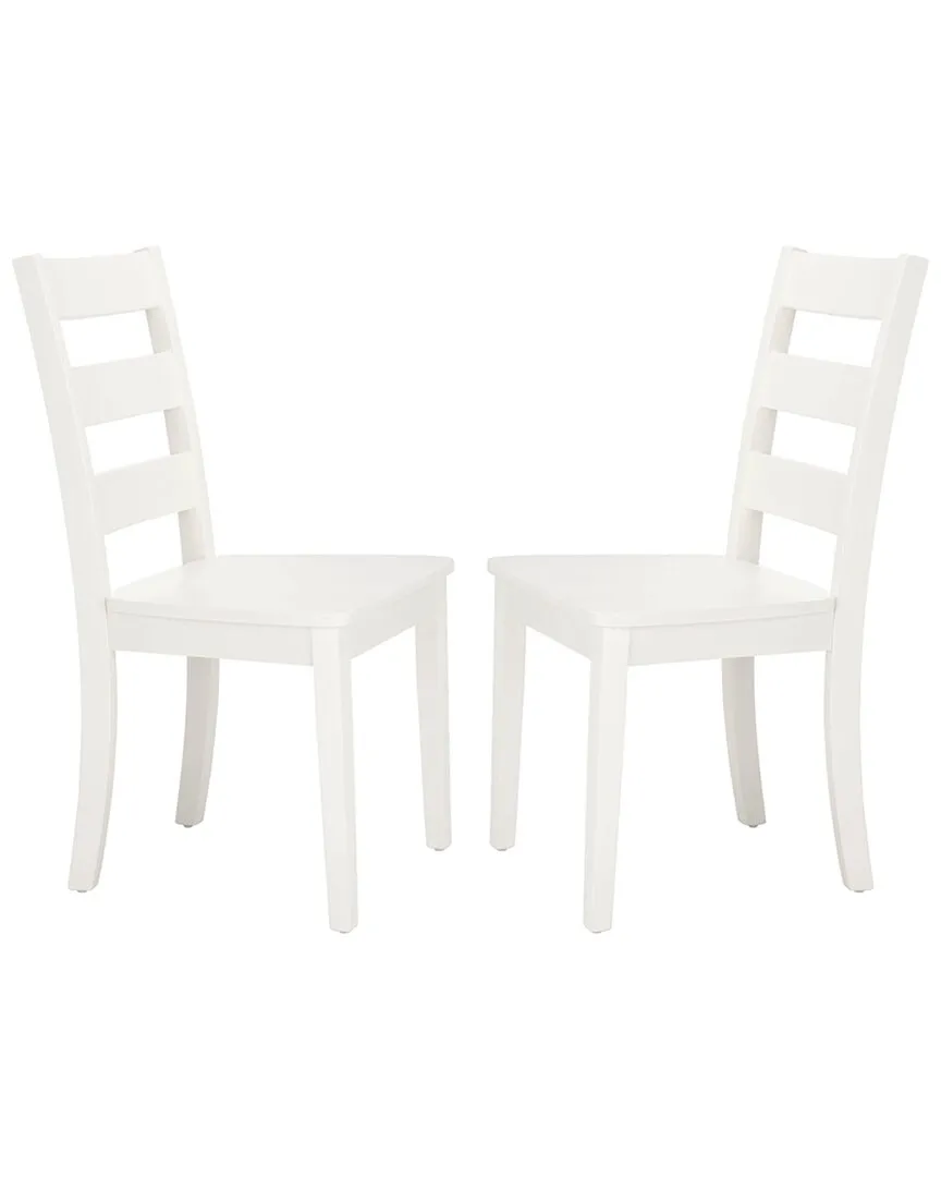 Silio Ladder Back Dining Chair In White