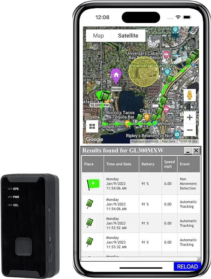 AMERICALOC GPS Tracker. GL300 MXW Series. No subscription required. Pay as you go. Magnet included.