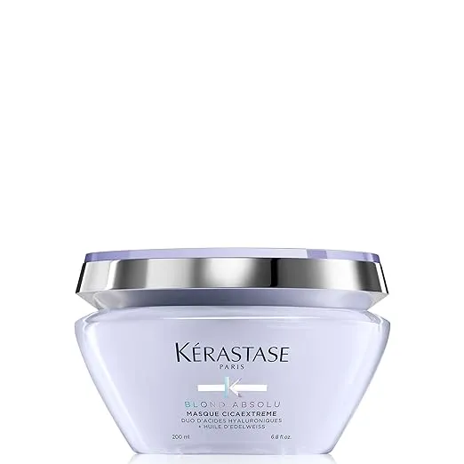 Kerastase Blond Absolu Cicaextreme Conditioning Hair Mask | For Weak, Sensitized Hair Post-Bleaching | Repairs and Nourishes Damage and Split Ends | With Hyaluronic Acid & Edelweiss Flower | 6.8 Fl Oz