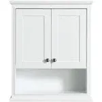 Wyndham Collection Deborah Bathroom Wall-Mounted Storage Cabinet in White