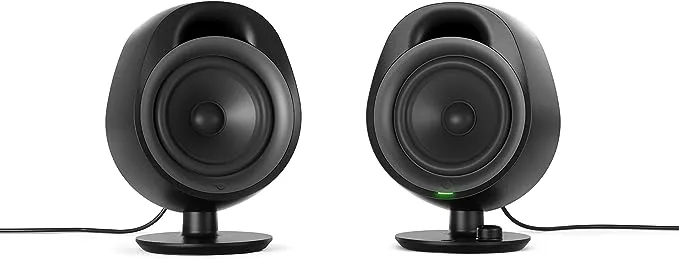 SteelSeries - Arena 3 Bluetooth Gaming Speakers with Polished 4" Drivers (2-Piece) - Black