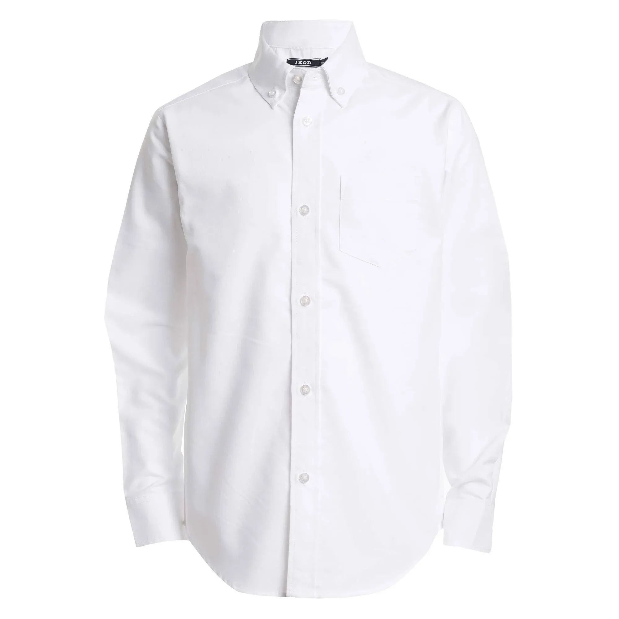 Izod Boys Long Sleeve Oxford Shirt, Size: 5, White