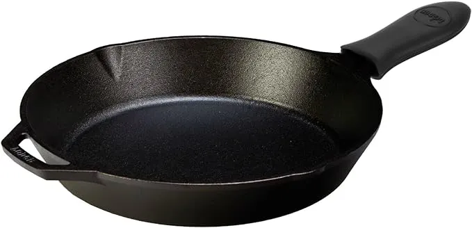 Lodge Seasoned Cast Iron Skillet with Hot Handle Holder-12 Cast Iron Frying Pan