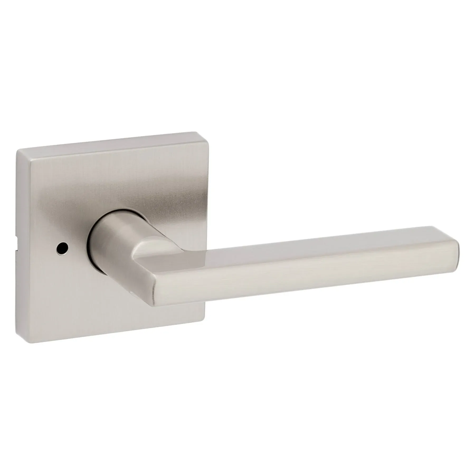 Kwikset 730HFLSQT-15V1 Halifax Lever with Square Rose New Chassis Privacy Door Lock with 6AL Latch and RCS Strike Satin Nickel Finish