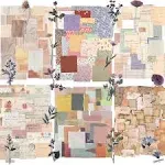 445 PCS Vintage Scrapbook Paper Journaling Scrapbooking Supplies Kit Aesthetic D