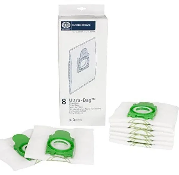 Sebo Airbelt E Ultra Bags - 8 Pack 8300AM