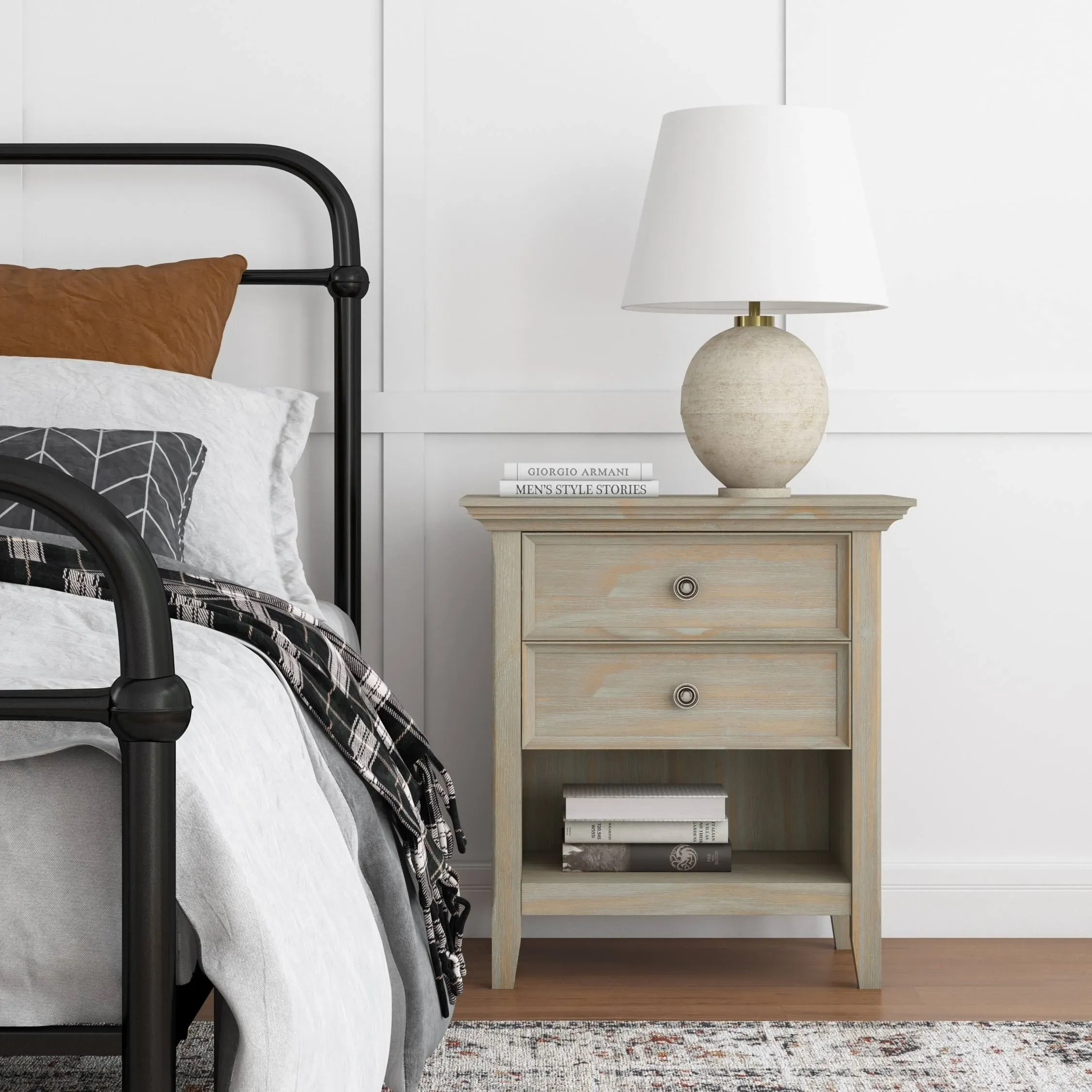 Simpli Home Amherst Bedside Table