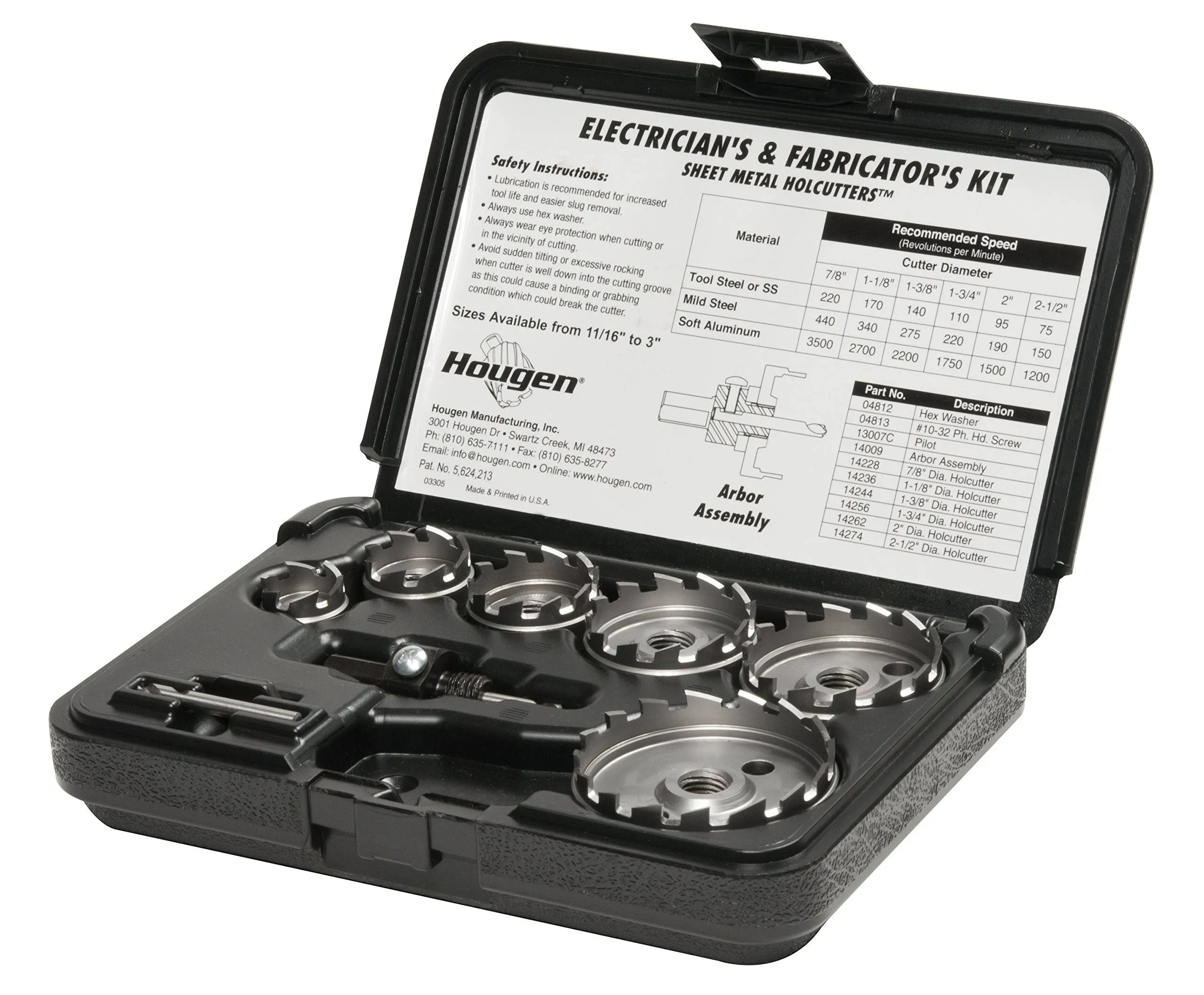 Hougen  14005 Holcutter™ Kit - for Sheet Metal Holemaking