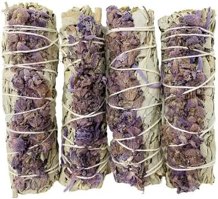 Sage Smudge Kit for Cleansing Negative Energy Lavender with White Sage Smudge of