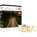 UltraPro LED Rope Lights, 16ft Classic Clear Rope, Warm White Light 3000K,