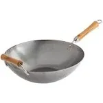 Joyce Chen Classic Series 14-inch Carbon Steel Wok with Birch Handles