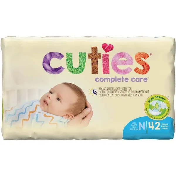 Cuties Complete Care Diapers, Size 2 Case/200