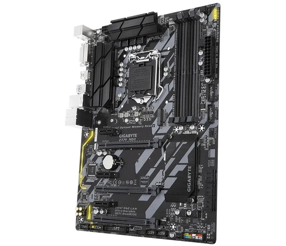 GIGABYTE Z370 HD3 Intel LGA1151 ATX M.2 Intel LAN ALC892 HDMI ddr4 Motherboard