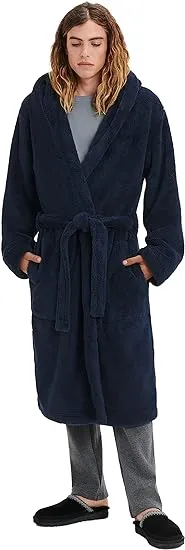 UGG Men's Beckett UGGfluff Robe Fleece Robes in Twilight, Size M/L