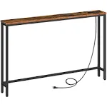 Hoobro 70.9" Skinny Console Table with Charging Station