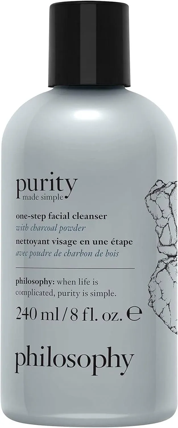 Philosophy Purity Made Simple - One Step Facial Cleanser with Charcoal Powder (Normal to Dry Skin) 240ml/8oz