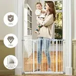 Retractable Mesh Baby &amp; Dog Pet Safety Gate for Stairs &amp; Doorways - 33&#034; Tall, Ex