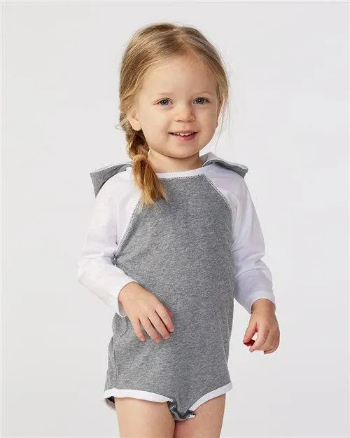 Rabbit Skins Infant Long Sleeve Fine Jersey Bodysuit With Ears