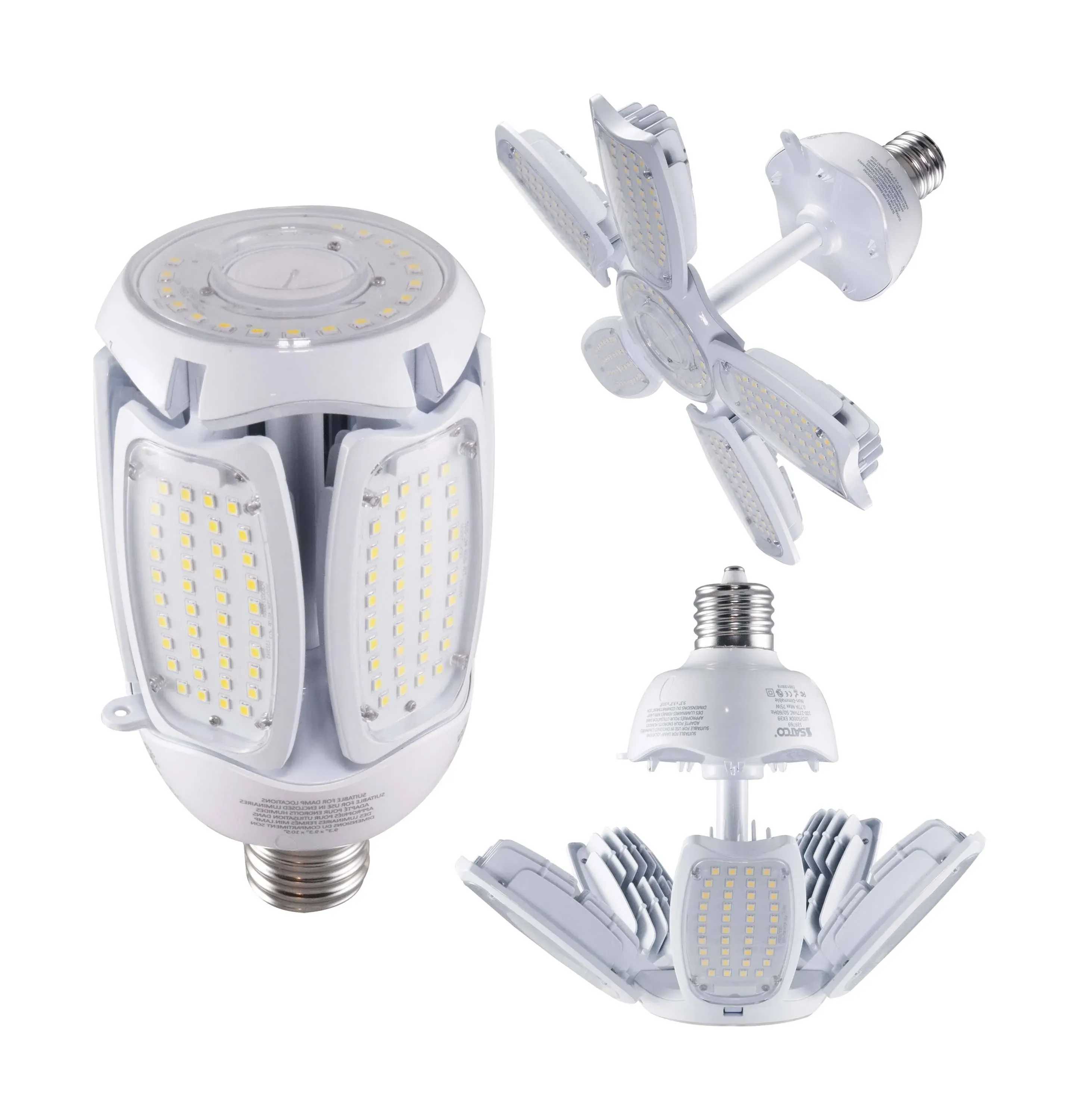 Satco S39799 Hi-Pro Multi-Beam LED Lamp, EX39 Base, 60 Watts, 2700K