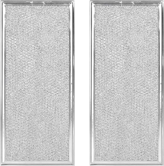 Microwave Grease Filter Compatible with Whirlpool and GE Microwaves 2 Pack Approx 13" x 6"