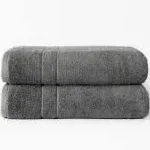 Premium Plush Bath Towels - Charcoal