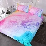 Blessliving Colorful Marble Bedding Duvet Cover Set