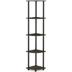 Furinno Turn-N-Tube Engineered Wood 5-Tier Corner Display Rack in Sonoma Oak