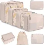 Packing Cubes Luggage Packing Organizers with Laundry Bag and Shoe Bag (8Set)