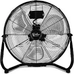 Simple Deluxe 12 Inch 3-Speed High Velocity Heavy Duty Metal Industrial Floor Fans Quiet for Home, Commercial, Residential, and Greenhouse Use, Outdoor/Indoor, Black