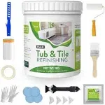 Tenee DIY Sink Bathtub Reglaze Kit White Tub and Tile Refinishing Kit