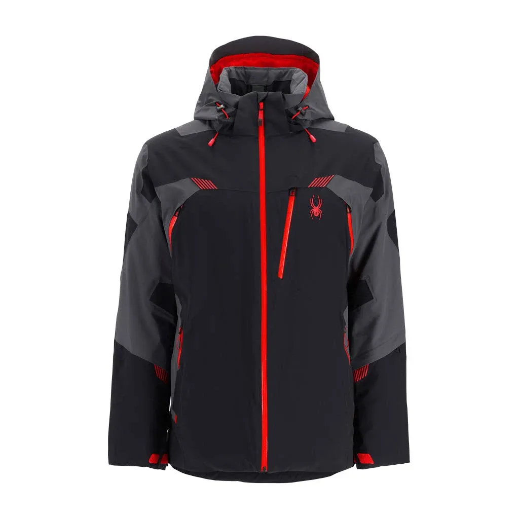 Spyder Leader Jacket Men's- Black/ Volcano