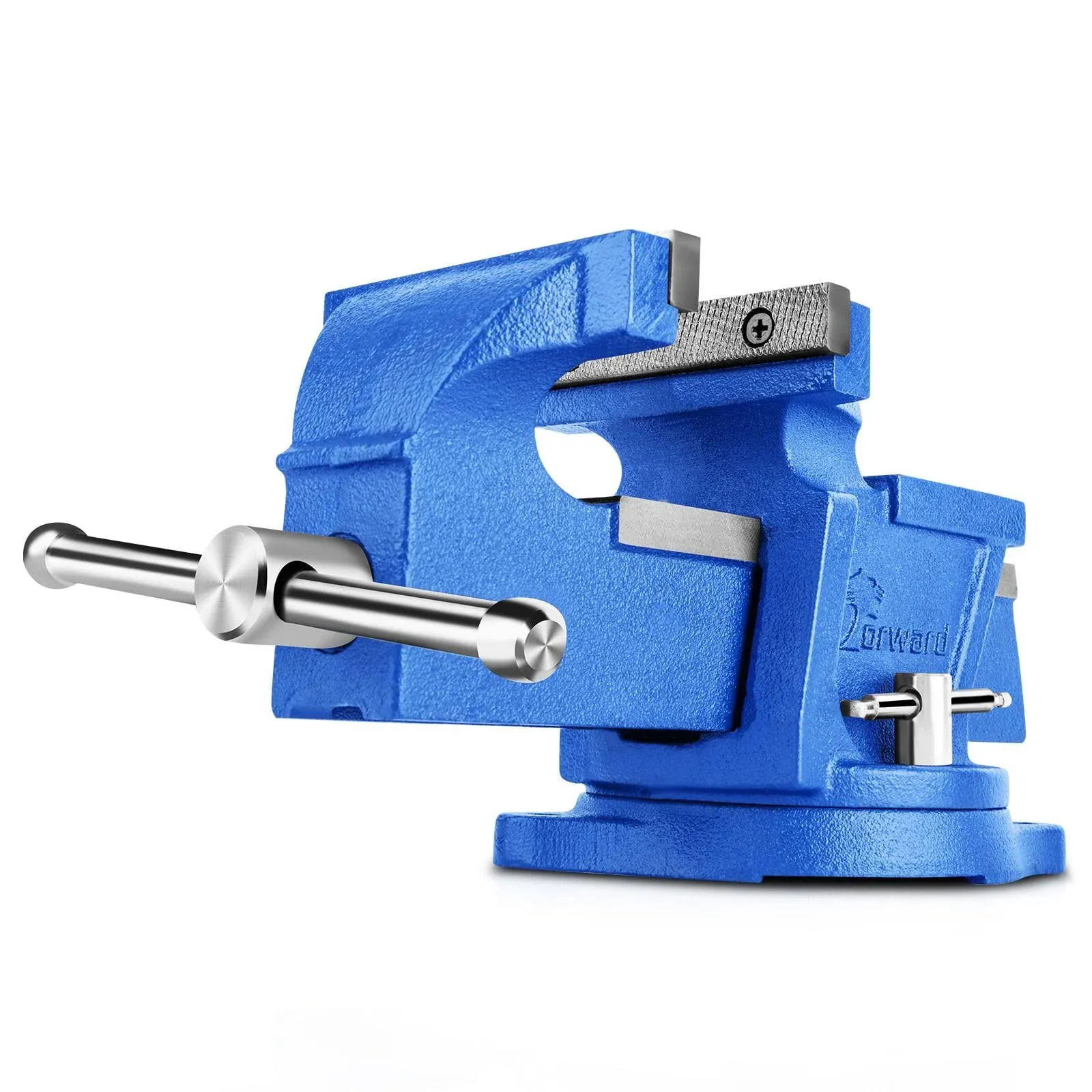 Forward 6-Inch Bench Vise with Swivel Base and Anvil