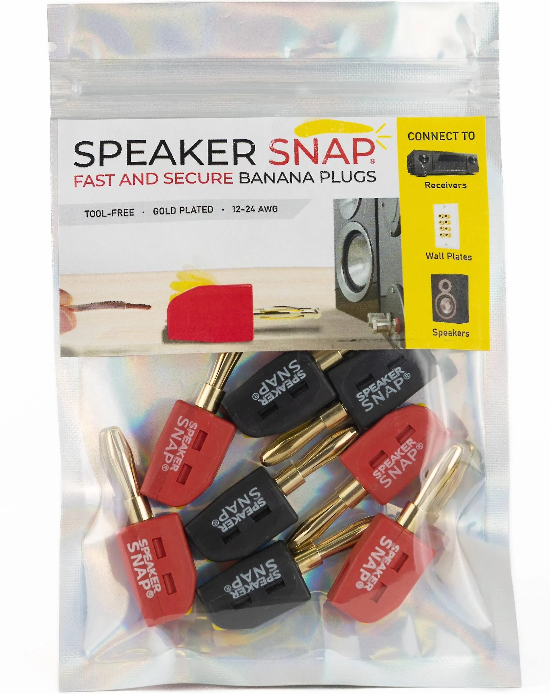 Speaker Snap Banana Connectors (8 Pieces)