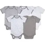 Bee Essentials Organic Short Sleeve Baby Bodysuits 5 Pack