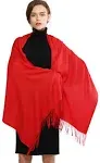 RIIQIICHY Scarfs for Women Winter Red Pashmina Shawls and Wraps for Evening Dresses Warm Large Scarves Wedding Shawl