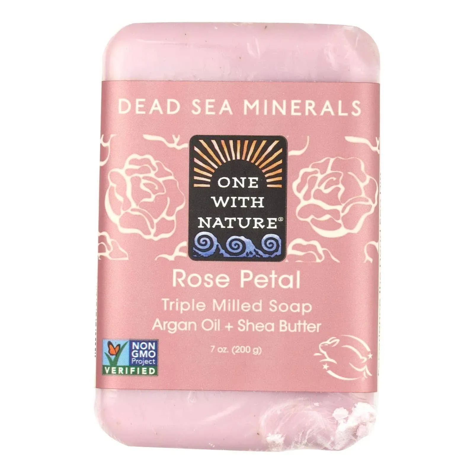 ONE WITH NATURE SOAP BAR ROSE PETAL 7 OZ - Pack of 1