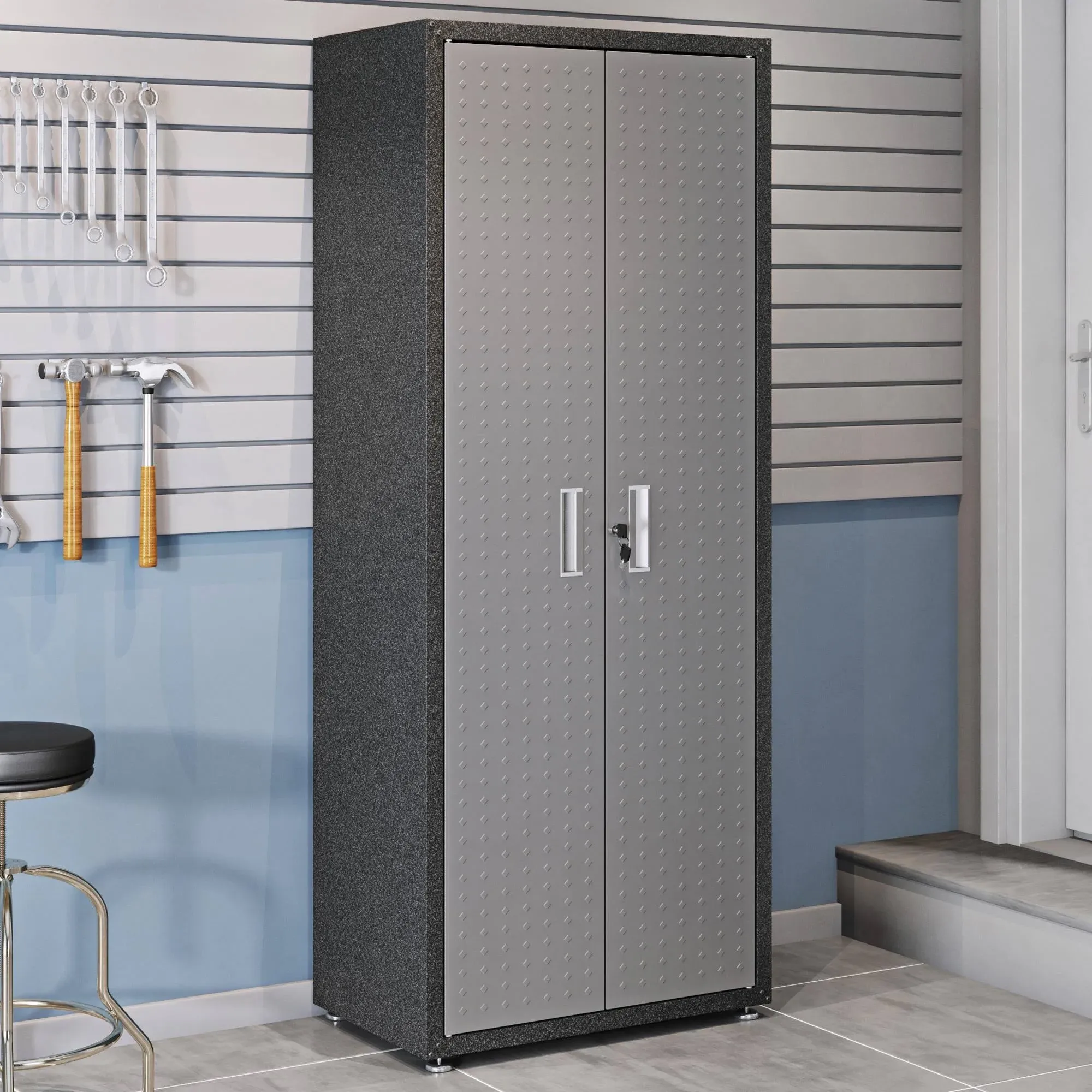 Fortress Durable Steel Garage Cabinet with Adjustable Shelves and Unique Lock for Ultimate Organization