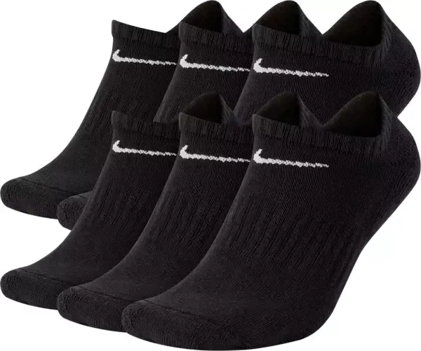 Adult Nike Everyday Cushioned 6 Pack No Show Socks Small White
