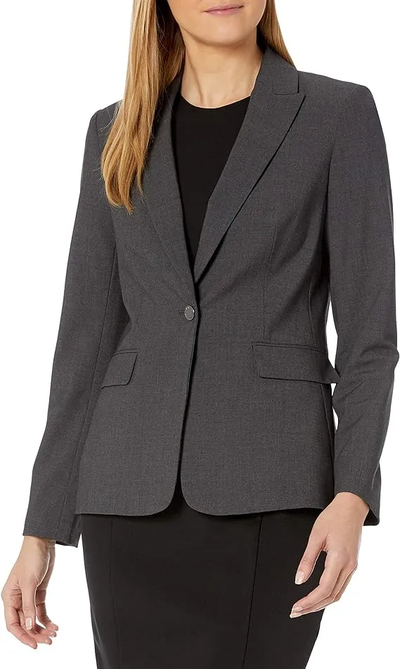 Calvin Klein Women's One Button Lux Blazer