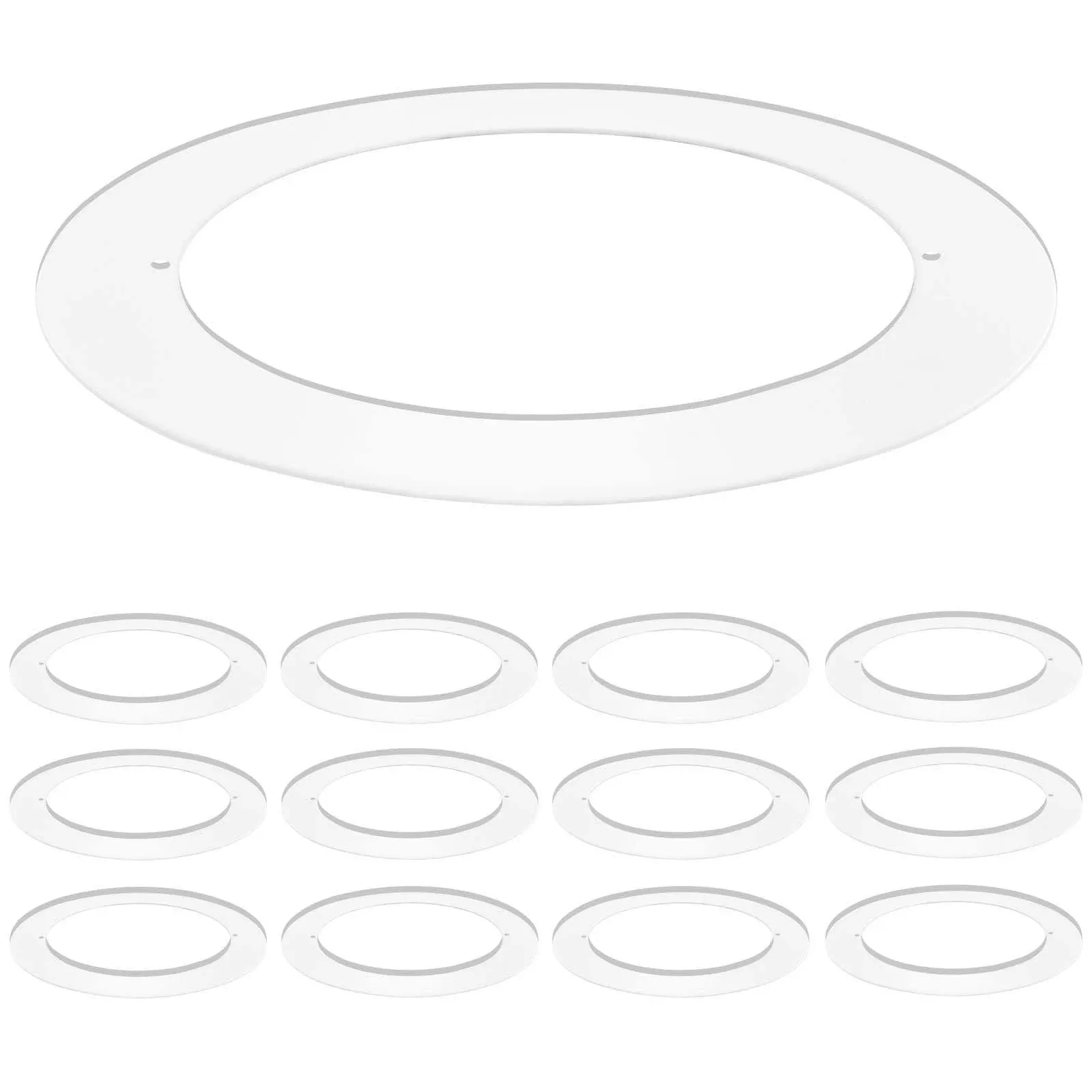 Luxrite 12-Pack White Goof Trim Ring for 4 Inch Recessed and Fixtures Lights